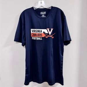Men's  Virginia Cavaliers Football Navy Performance T-Shirt. Size XL